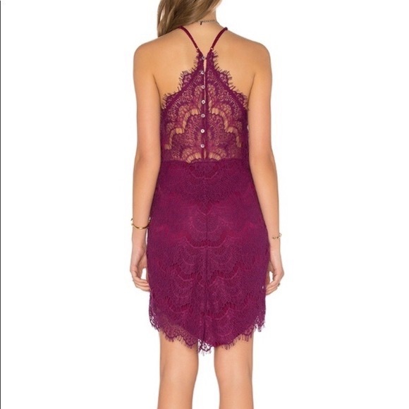 FREE PEOPLE INTIMATELY She’s got it slip dress burgundy lingerie inspired large - Picture 4 of 8